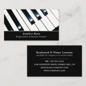 Carte De Visite Clés Clavier, Clavier Professionnel, Pianiste (Devant / Derrière)
