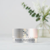 Carte De Visite Clés de construction | Métal | Rivets (Debout devant)