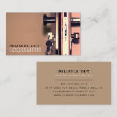 Carte De Visite Clés de la porte, serrurier (Devant / Derrière)