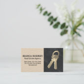 Carte De Visite Clés de maison | Marbre | Cuir (Debout devant)