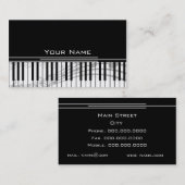 Carte De Visite clés de musique (Devant / Derrière)