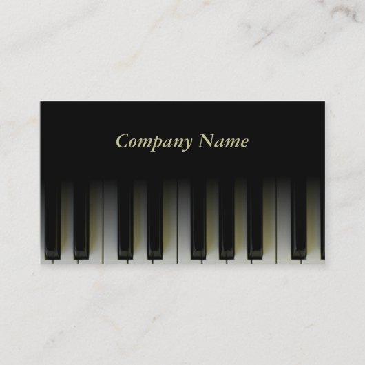 Carte De Visite Clés de piano (Devant)