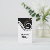Carte De Visite Clés de piano et notes de musique d'or (Debout devant)
