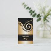 Carte De Visite Clés de piano et notes élégantes de musique (Debout devant)