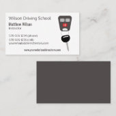 Carte De Visite Clés de voiture d'instructeur d'auto-école (Devant / Derrière)