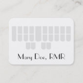 Carte De Visite Clés grises de machine de Steno de sténographe (Devant)