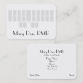 Carte De Visite Clés grises de machine de Steno de sténographe (Devant / Derrière)