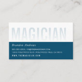 Carte De Visite CLEVER OMBRE FAÇON TEXTE minimal moderne bleu fonc (Devant)