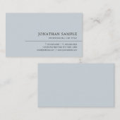 Carte De Visite Client Moderne Simple Professionnel Élégant Argent (Devant / Derrière)