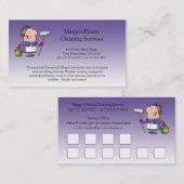 Carte De Visite Client pourpre Loyalt de nettoyage de Chambre de (Devant / Derrière)