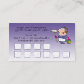 Carte De Visite Client pourpre Loyalt de nettoyage de Chambre de (Dos)