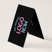 CARTE DE VISITE CLIENT SIMPLE CONTEMPORAIN PROPRE NOIR MODE (Dos)