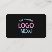 CARTE DE VISITE CLIENT SIMPLE CONTEMPORAIN PROPRE NOIR MODE (Dos)