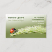Carte De Visite Clients chanceux avec des coccinelles de chance !  (Dos)