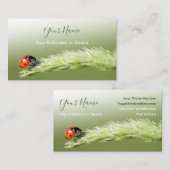 Carte De Visite Clients chanceux avec des coccinelles de chance ! (Devant / Derrière)