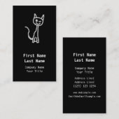 Carte De Visite Cligner de l'oeil le chat gris (Devant / Derrière)