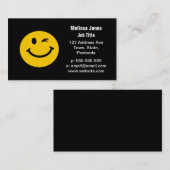 Carte De Visite Cligner de l'oeil le visage (Devant / Derrière)