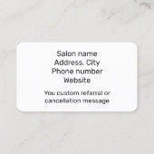 Carte De Visite Clignotants (Dos)