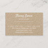 Carte De Visite Clignotements de couronne de feuillage Kraft (Dos)