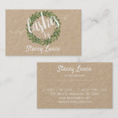 Carte De Visite Clignotements de couronne de feuillage Kraft (Devant / Derrière)