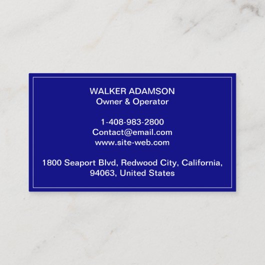 Carte De Visite Climatisation (AC) (Dos)