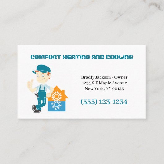 Carte De Visite Climatisation Chauffage (Devant)