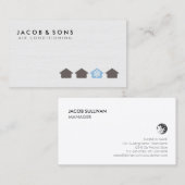 Carte De Visite Climatisation Chauffage Cooling House Icon (Devant / Derrière)