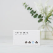 Carte De Visite Climatisation Chauffage Cooling House Icon (Debout devant)