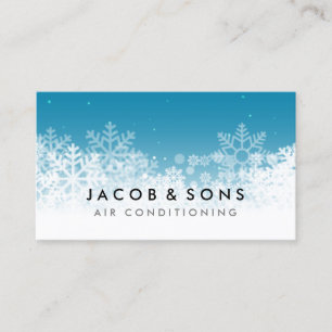 Carte De Visite Climatisation Chauffage Refroidissement Snowflakes