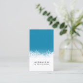 Carte De Visite Climatisation Chauffage Refroidissement Snowflakes (Debout devant)