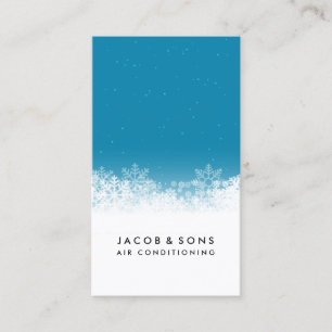 Carte De Visite Climatisation Chauffage Refroidissement Snowflakes