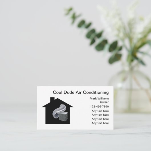 Carte De Visite Climatisation cool Service Moderne (Debout devant)