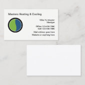 Carte De Visite Climatisation Et Chauffage (Devant / Derrière)