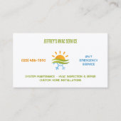 Carte De Visite Climatisation HVAC (Devant)