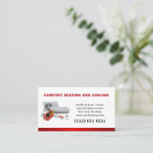 Carte De Visite Climatisation Professionnelle Service de Chauffage (Debout devant)