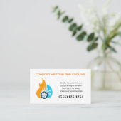 Carte De Visite Climatisation Professionnelle Service de Chauffage (Debout devant)