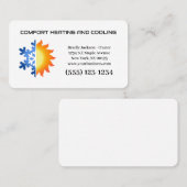 Carte De Visite Climatisation Professionnelle Service de Chauffage (Devant / Derrière)