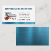 Carte De Visite Climatisation Professionnelle Service de Chauffage (Devant / Derrière)