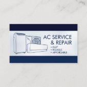 Carte De Visite Climatisation – Réparation, Service, Installation (Devant)