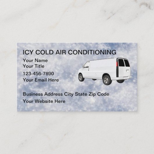 Carte De Visite Climatisation Service Ice Cold Look (Devant)