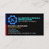 Carte De Visite Climatisation (Services de réparation et d'install (Devant)