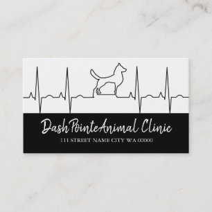 Carte De Visite Clinique animale Abri pour animaux vétérinaires