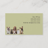 Carte De Visite Clinique Animale Animale Animale Abri vétérinaire (Dos)