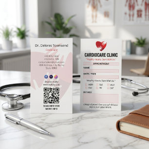 Carte De Visite Clinique de cardiologie Affaires Rendez-vous pro