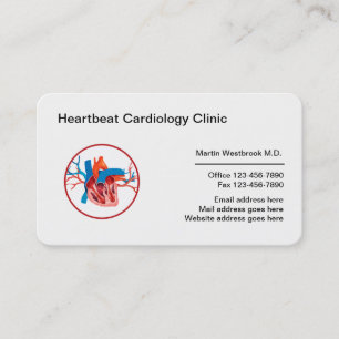 Carte De Visite Clinique de cardiologie Médicale