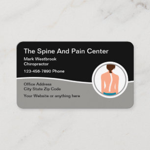 Carte De Visite Clinique de chiropratique médicale de la colonne v