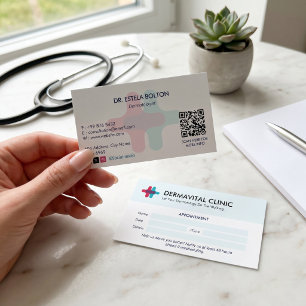 Carte De Visite Clinique de dermatologie   Rendez-vous propre