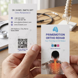Carte De Visite Clinique de désintoxication orthopédique   Blanc m