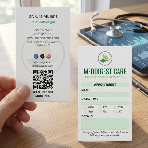 Carte De Visite Clinique de gastroentérologie Entreprise   Rendez-