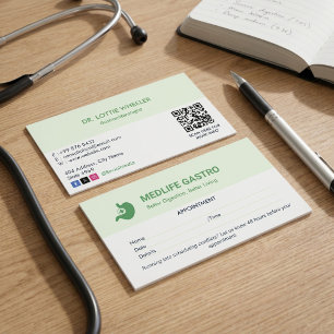Carte De Visite Clinique de gastroentérologie Entreprise   Rendez-
